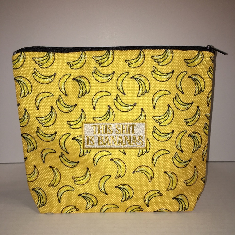 Funny Banana Print Zippered Pouch/Makeup Bag